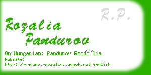 rozalia pandurov business card